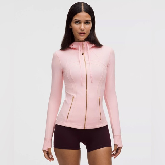 lululemon athletica Jackets & Blazers - NWT Lululemon Pink Define Hooded Jacket Nulu Blush Quartz Gold Zip Size 8